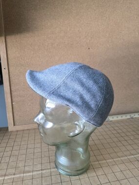 Boston Scally Co. “Veritas Aequitas” Flat Cap XS Gray Wool Blend Newsboy Hat